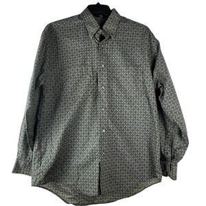 Van Heusen Mens Wrinkle Free Pattern Button Down Shirt Size‎ M 15 15 1/2 Work